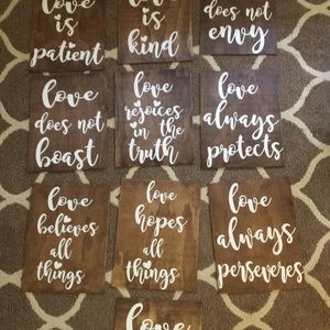 Wedding aisle signs 1 Corinthians